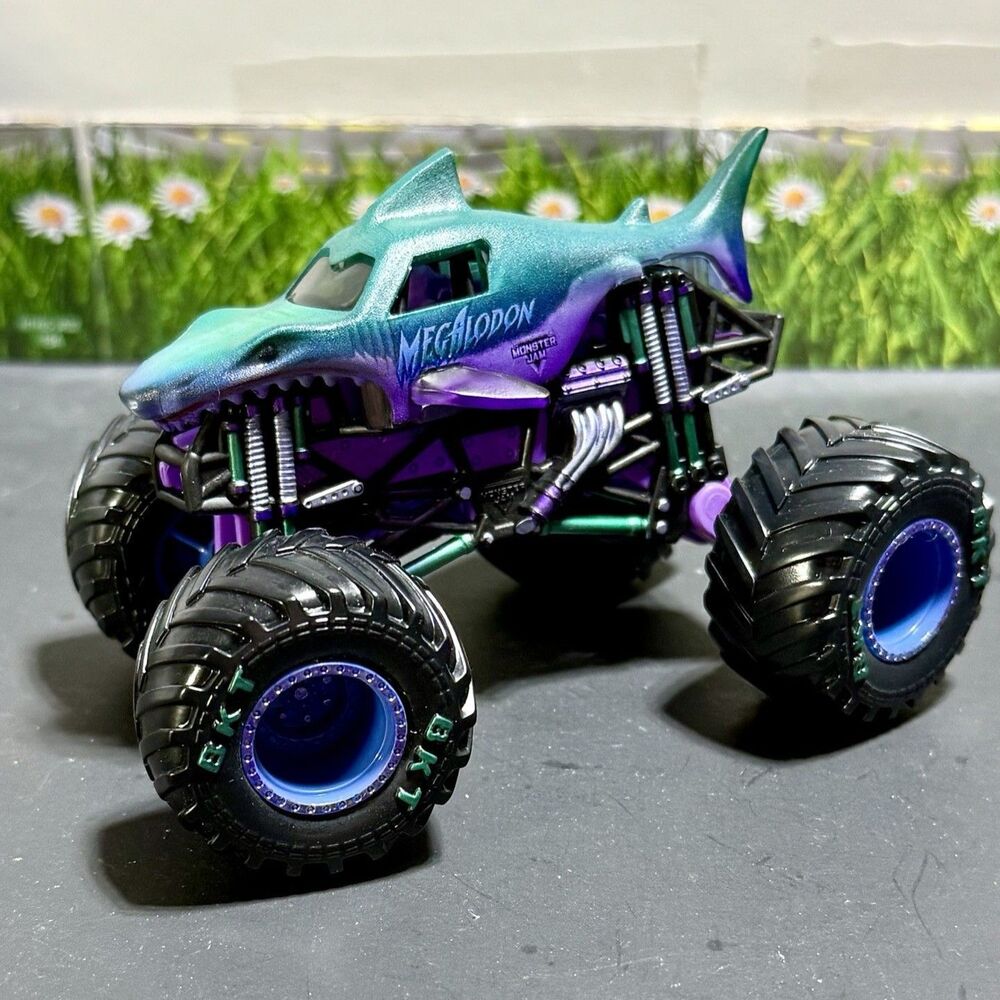 CUSTOM Monster Jam Megalodon Two Tone Teal & Purple 1:64 Monster Truck